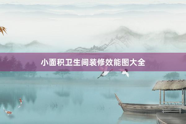 小面积卫生间装修效能图大全